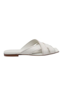 Sandales TOD'S En Cuir Python Taille 38 - Beige, Style Plat - Neuf Avec Petits Défauts - Fabriqué En Italie