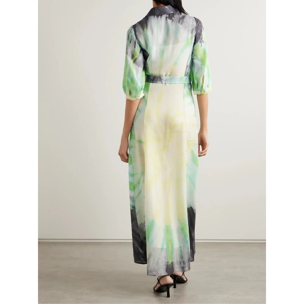 Gabriela Hearst Elegante Maxi Jurk Green Dames