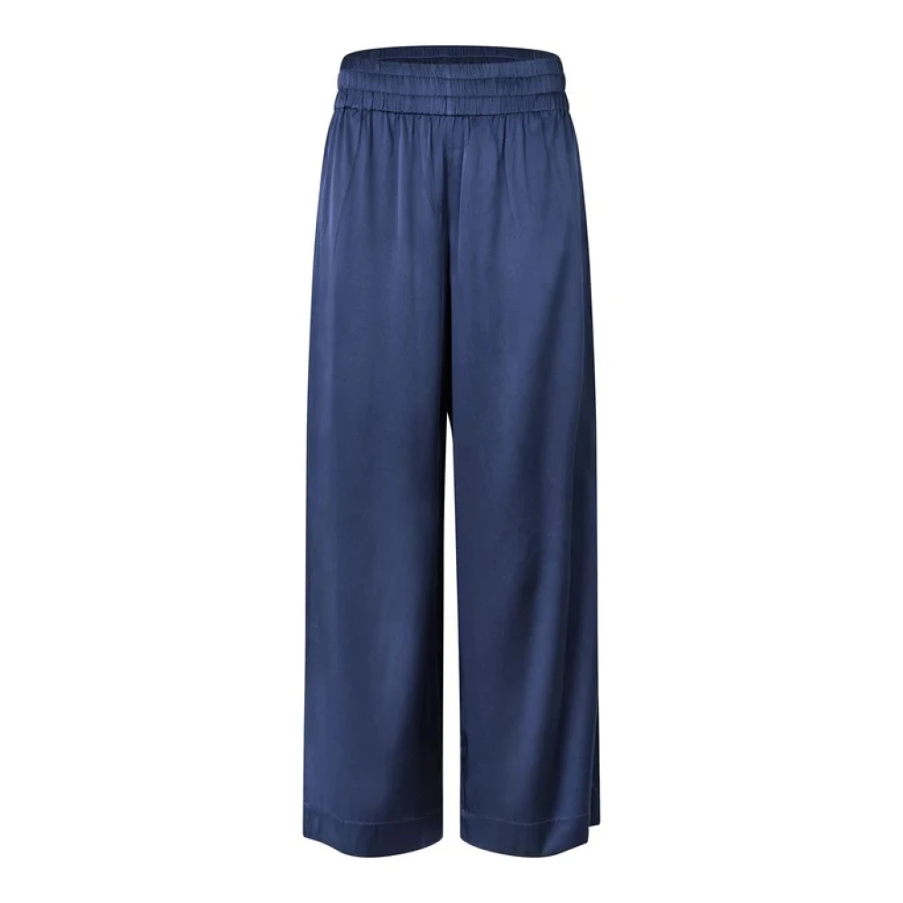 Dea Kudibal Satin Straight Leg Broek Blue Dames
