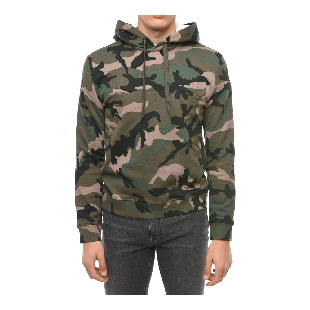 Valentino Camouflage hoodie sweatshirt Green Heren