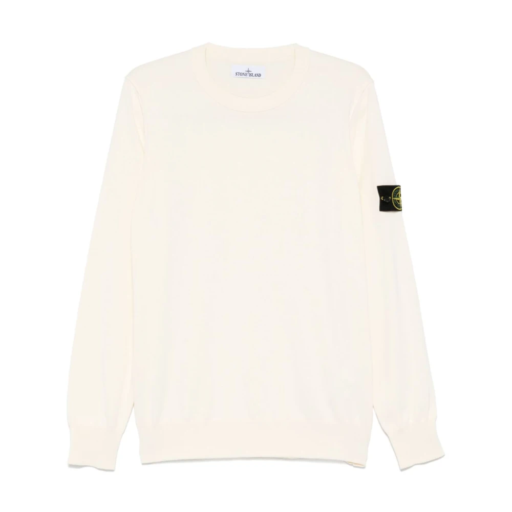 Stone Island Vit Tröja Casual Stil White, Herr