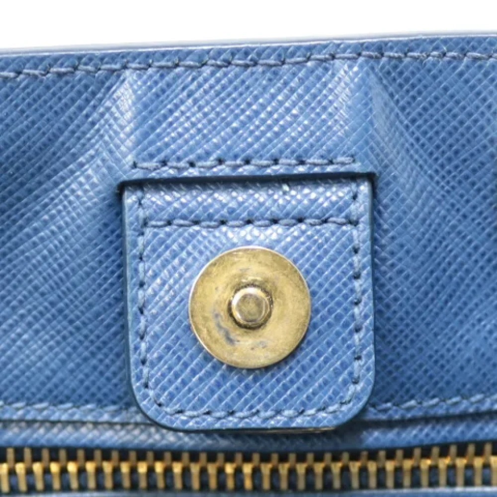Prada Vintage Pre-owned Leather shoulder-bags Blue Dames