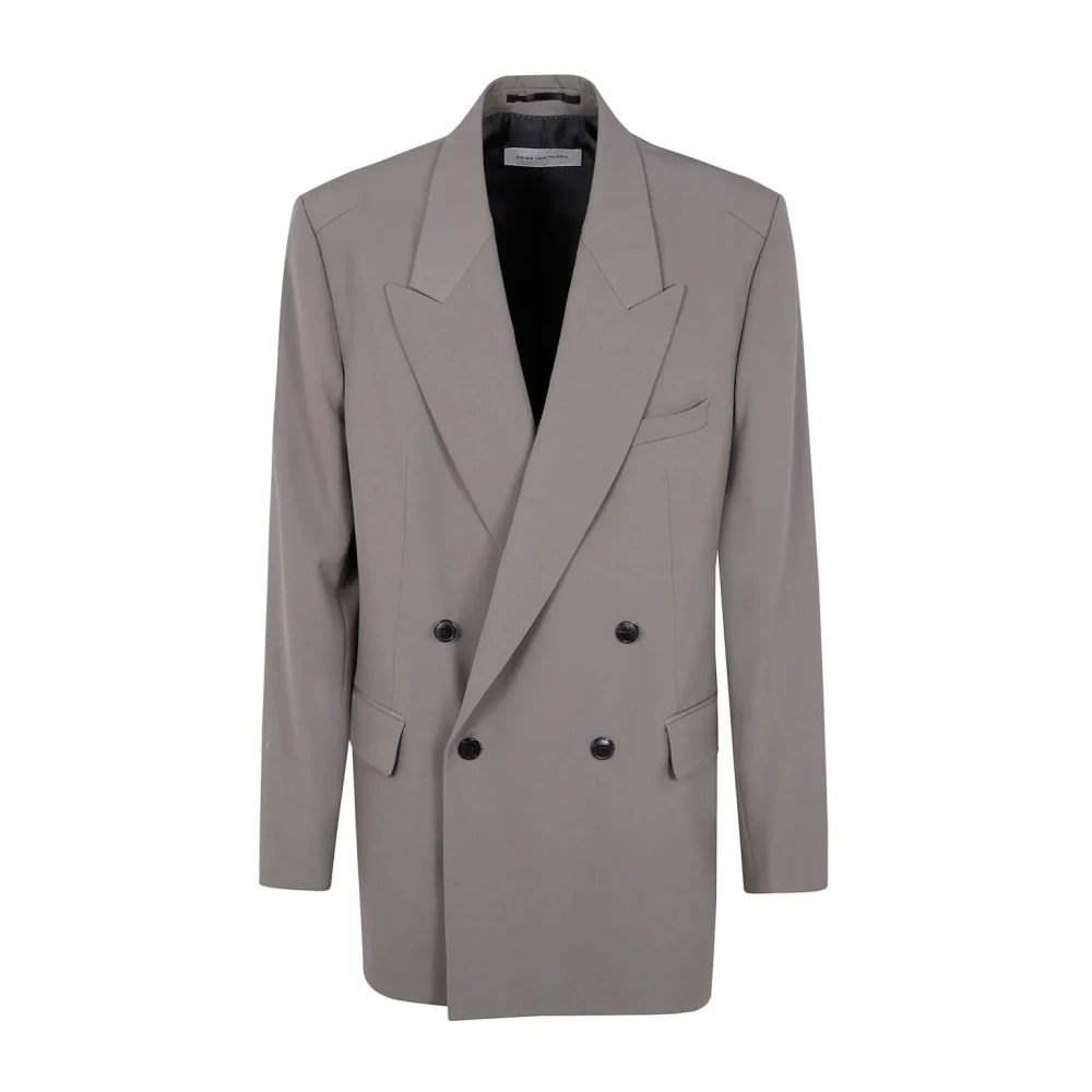 Dries Van Noten Stijlvolle Bishop Jas Gray Heren