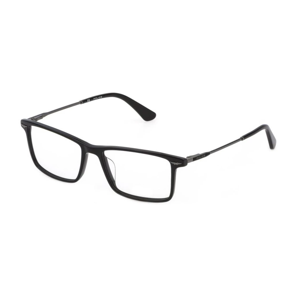 Police Zwarte plastic frames met wijzerplaat Black Heren