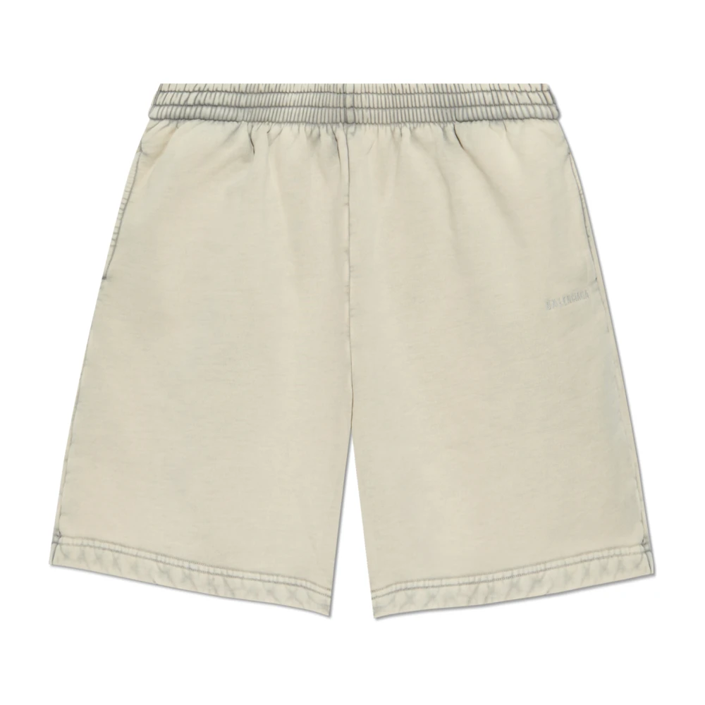 Balenciaga Logo shorts Beige, Herr