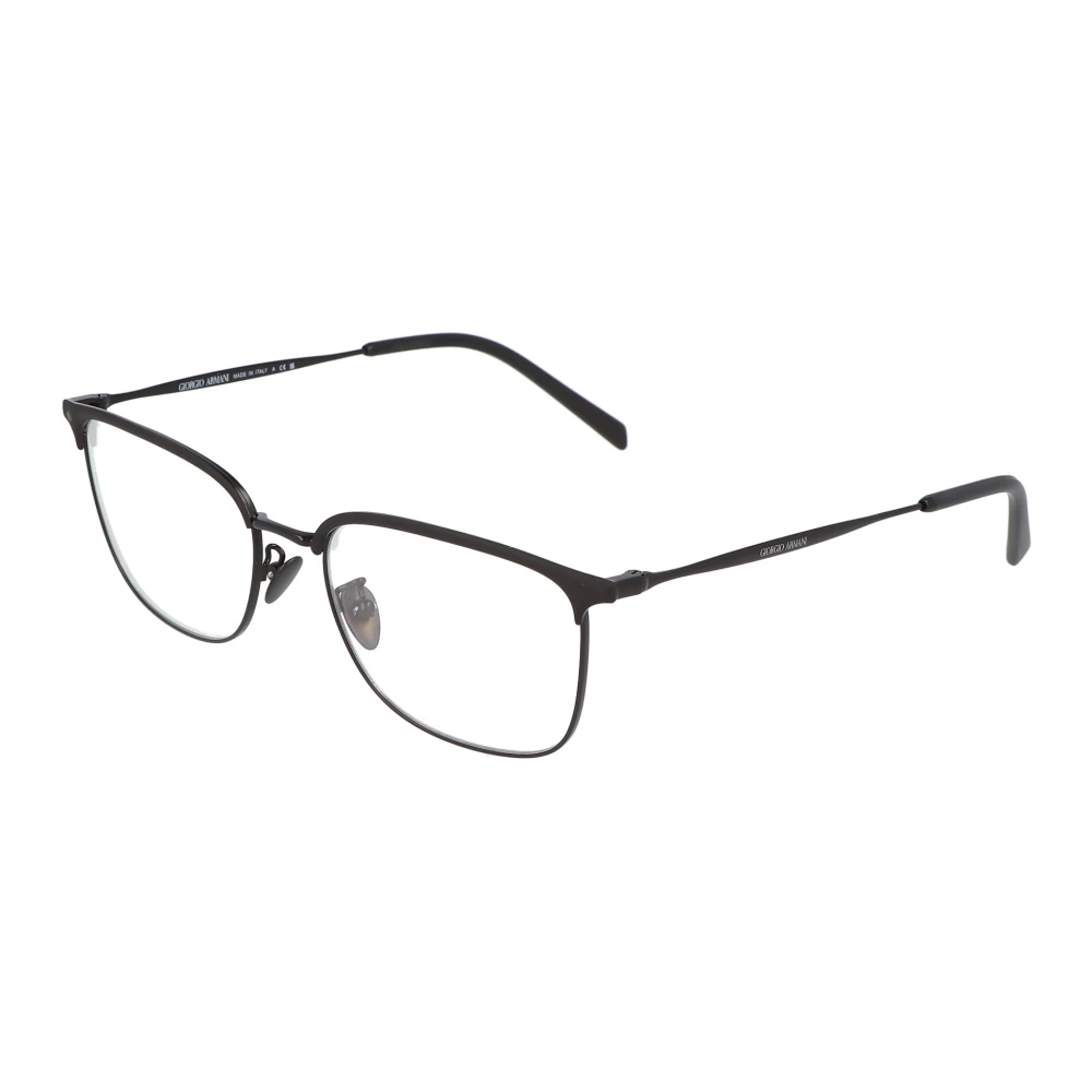 Armani Rechthoekig stalen montuur bril Black Dames