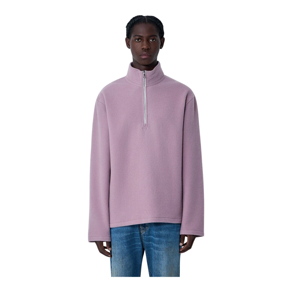 Rier Homme Violet Sweatshirts Et Sweats À Capuche, Taille: Xl Sweat-Shirt Molleton Zippé