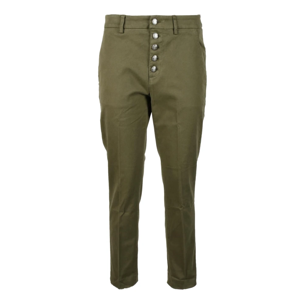 Dondup Casual katoenmix broek Green Dames