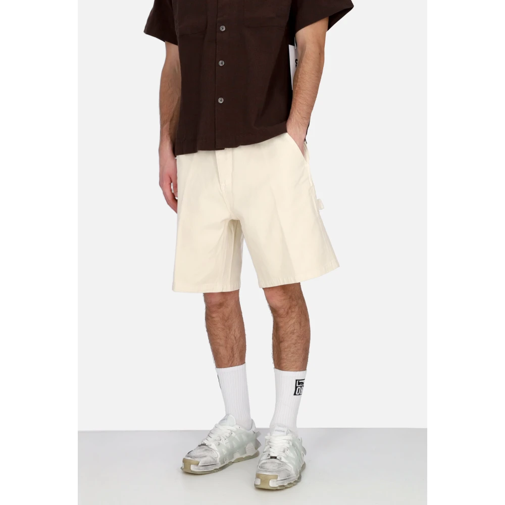 Obey Denim Timmerman Shorts Ongebleekte Jeans Beige Heren