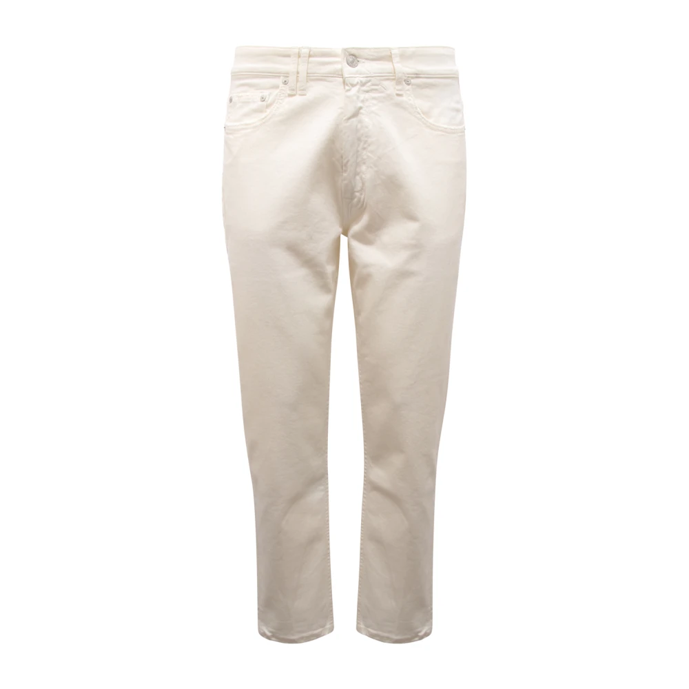 Cycle Men's White Slim Fit Jeans, W31, Lucky Carrot Ankle Distressed Gart Dyed