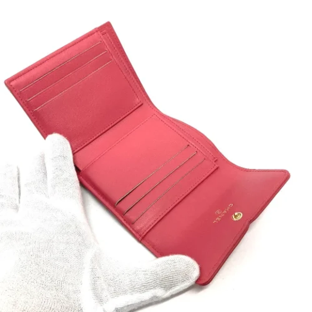 Chanel Vintage Pre-owned Leather wallets Pink Dames