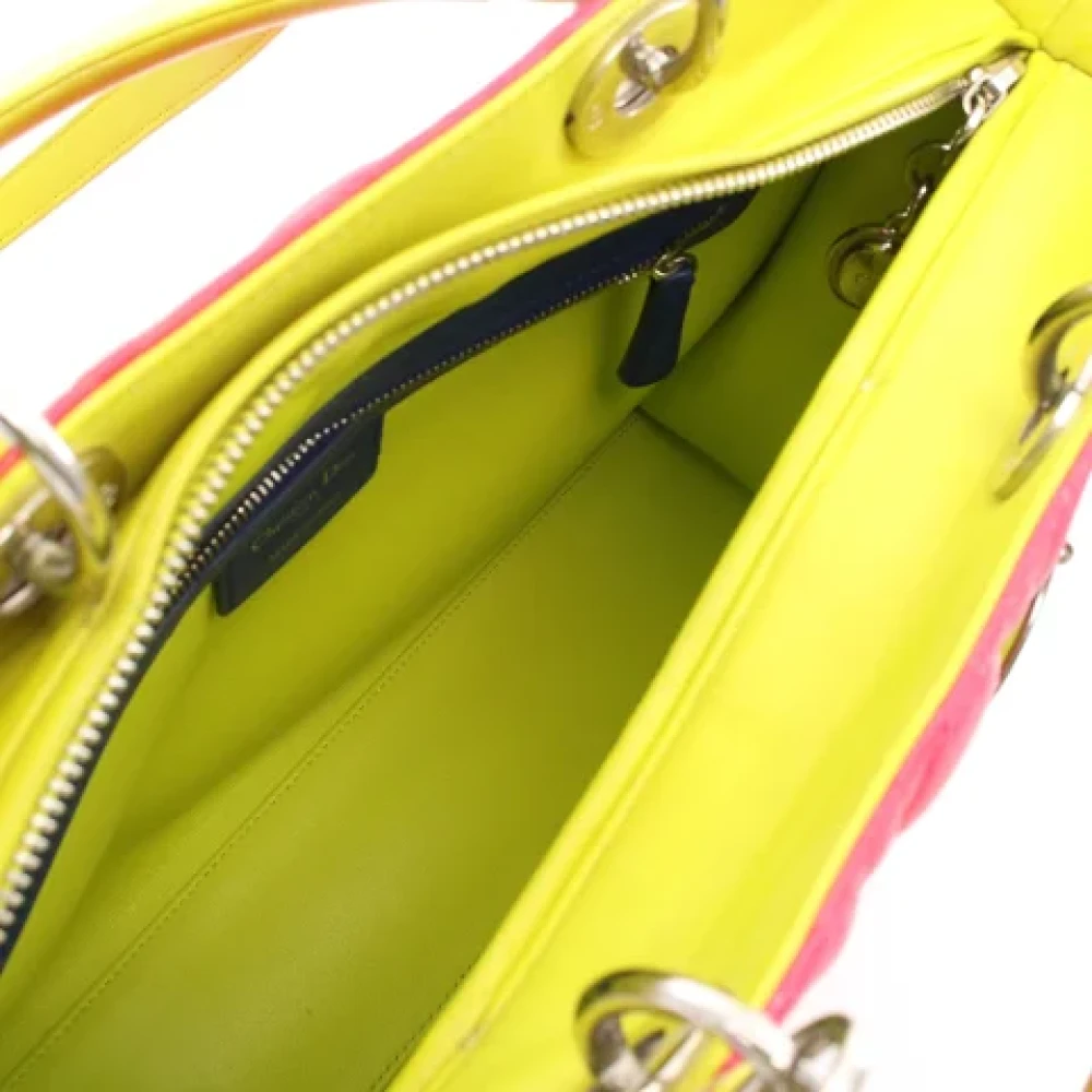 Dior Vintage Pre-owned Leather dior-bags Pink Dames