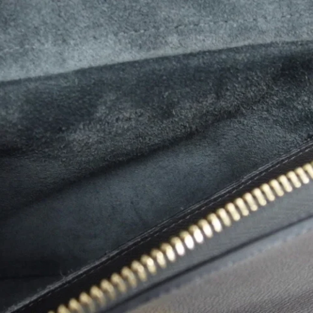 Celine Vintage Pre-owned Leather shoulder-bags Black Dames