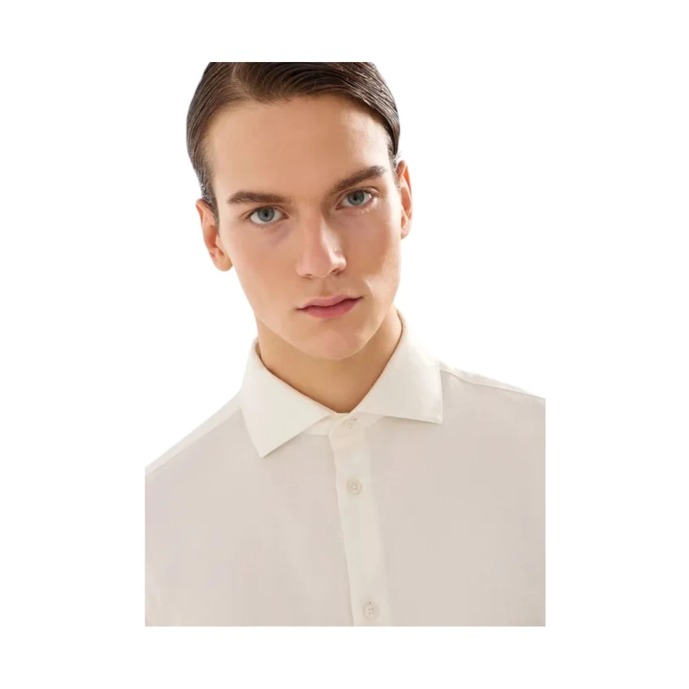 Emporio Armani Lange mouwen overhemd White Heren