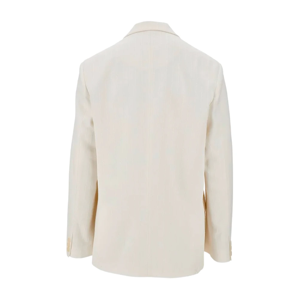 DES Phemmes Pailletgeborduurde Viscosejas White Dames