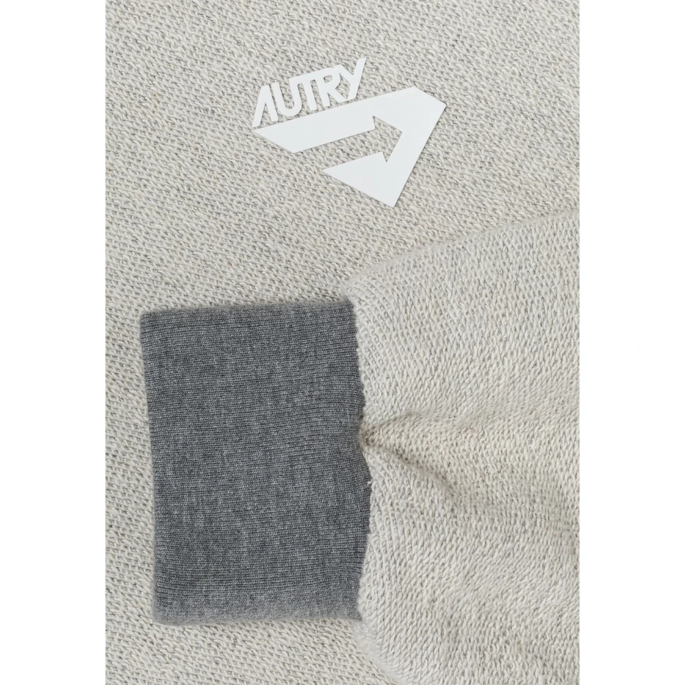 Autry Grijze Trui met Ribdetails Gray Heren