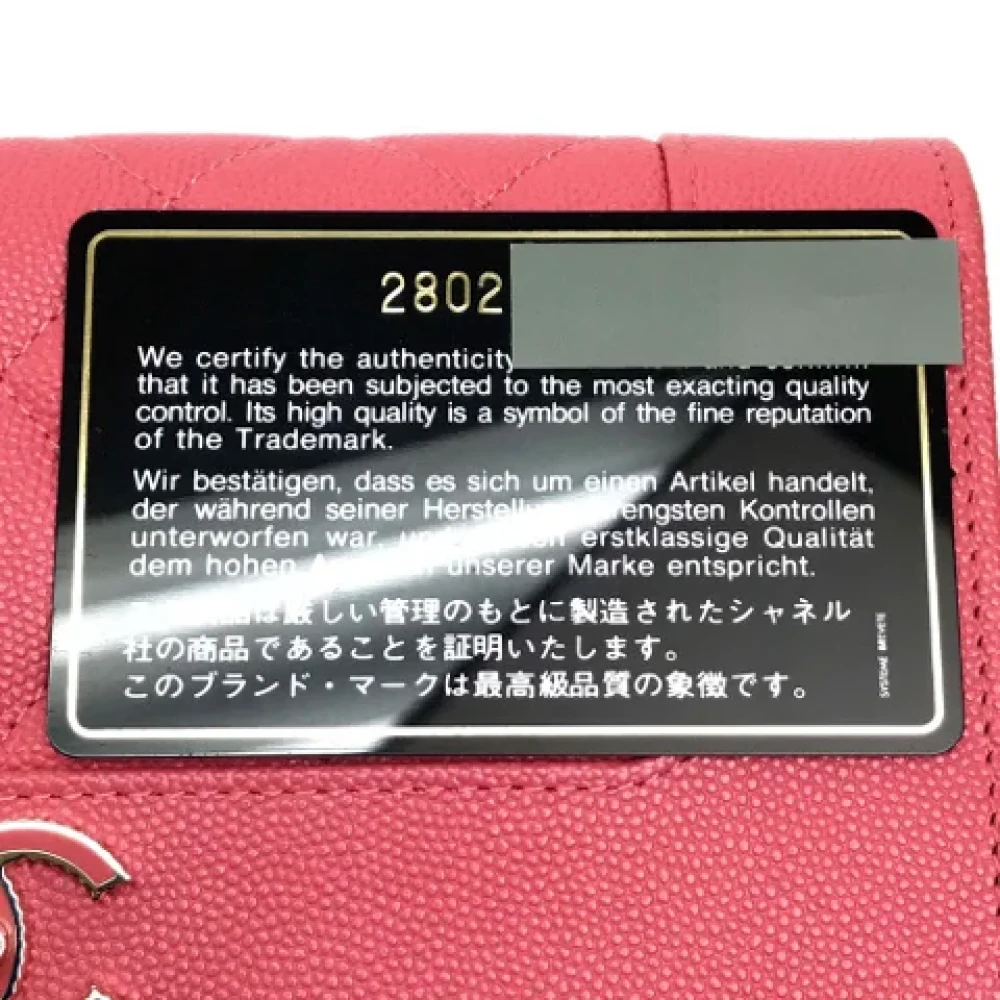 Chanel Vintage Pre-owned Leather wallets Pink Dames