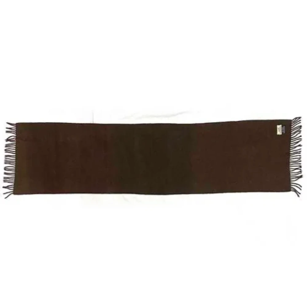 Hermès Vintage Pre-owned Wool scarves Brown Dames