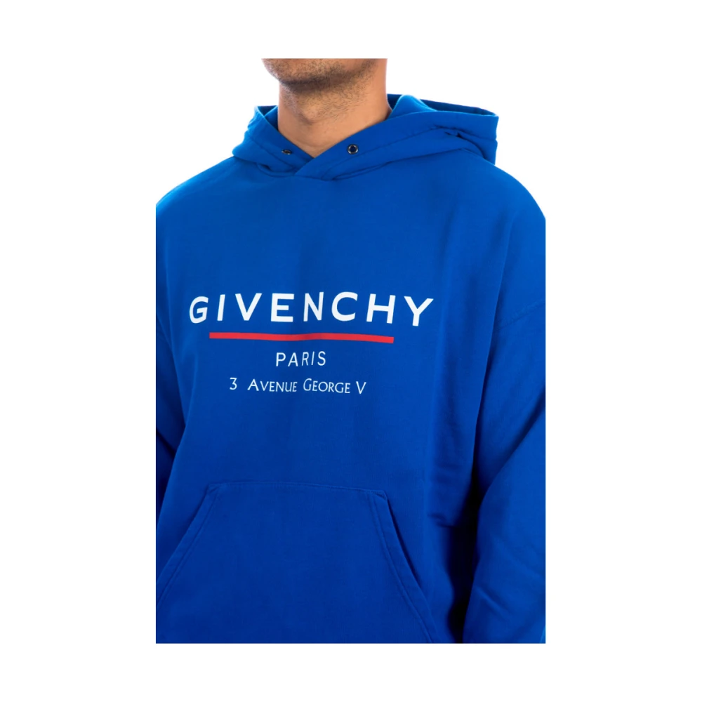 Givenchy Blauwe Sweatshirt met Logoprint Blue Heren