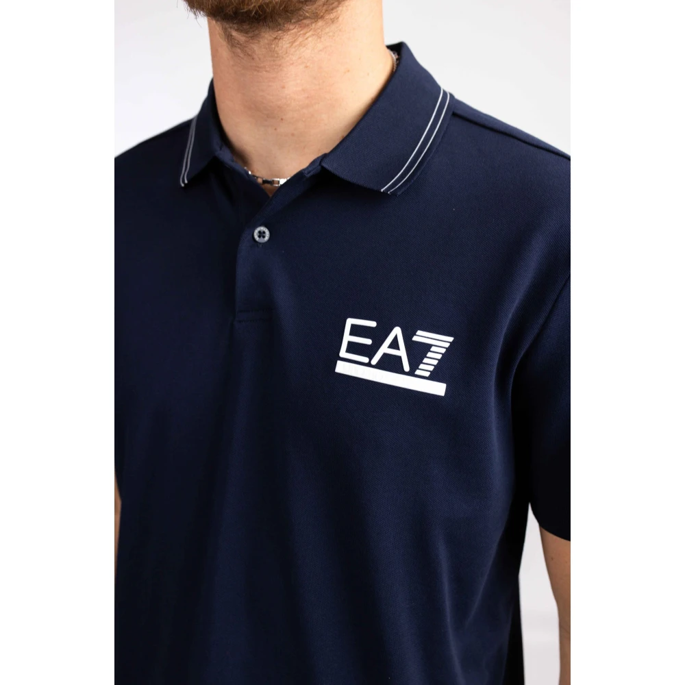 Emporio Armani Donkerblauwe Heren Polo Shirt Blue Heren