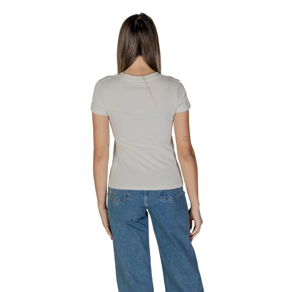 Calvin Klein Jeans Beige Katoenen Dames T-shirt Lente Zomer Beige Dames