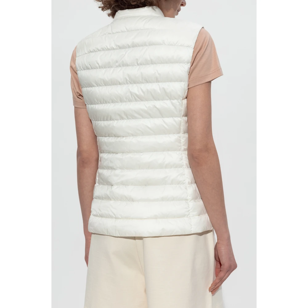Moncler Donsvest met opstaande kraag White Dames