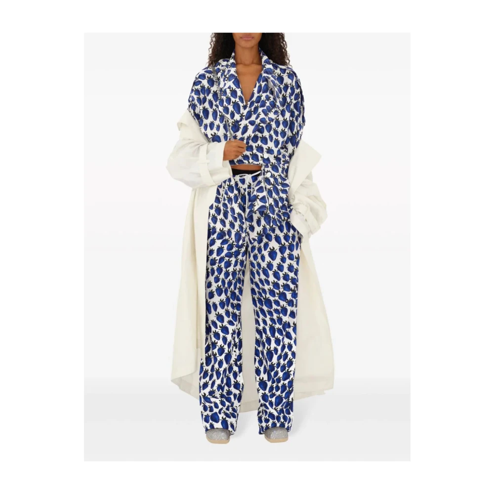 Burberry Graan Gabardine Trench Coat White Dames
