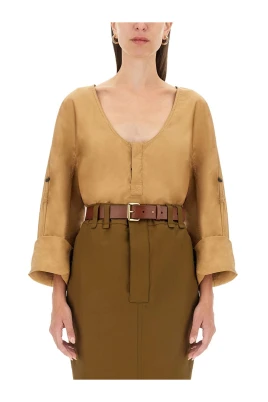 V-Neck Popover Shirt