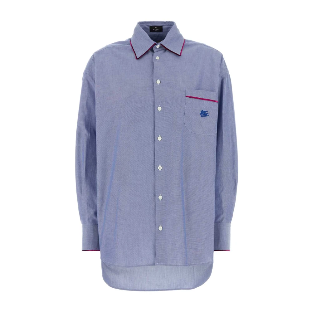 ETRO Lichtblauw Oxford Overhemd Blue Dames