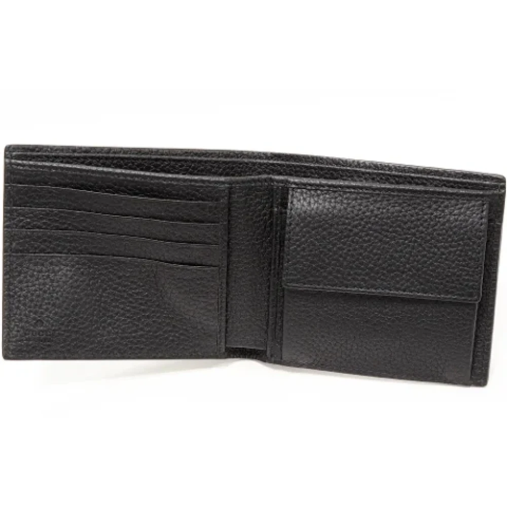 Gucci Vintage Pre-owned Leather wallets Black Heren