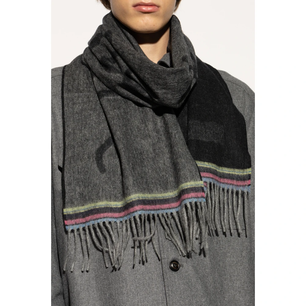 PS By Paul Smith Sjaal met geborduurd logo Black Heren