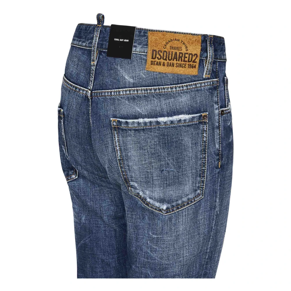 Dsquared2 Blauwe Jeans Slim Fit Italië Gemaakt Blue Heren