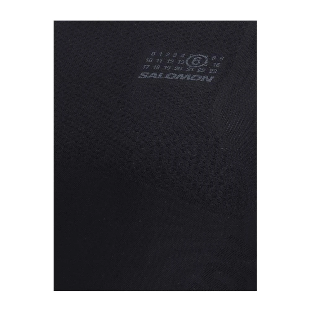 MM6 Maison Margiela Iconische Monogram Thermische Trui Ronde Hals Black Heren