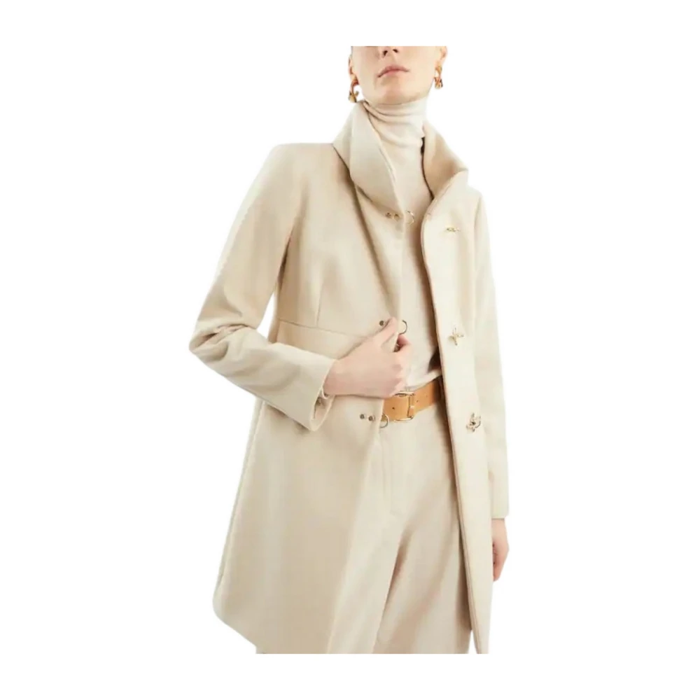 Fay Romantische Jas Ivoor Beige Dames