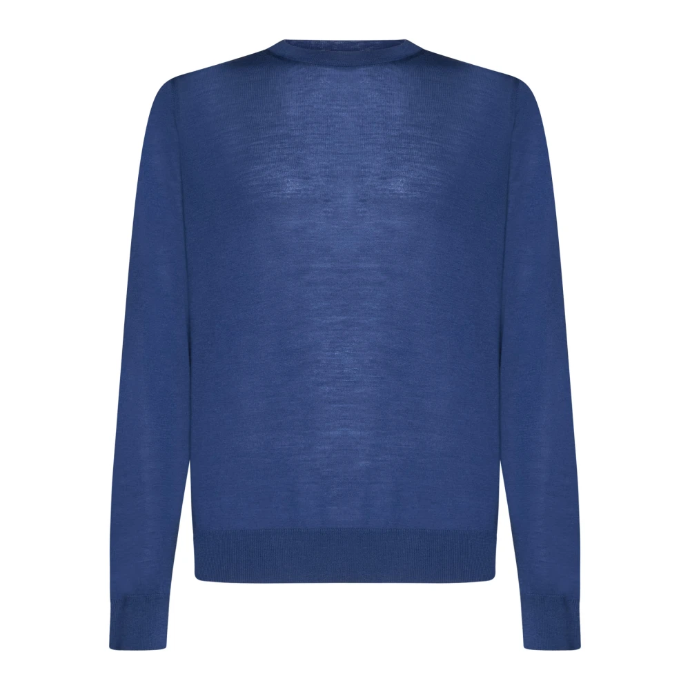 Piacenza 1733 Klassieke Sweaters in Wit Blauw Blue Heren