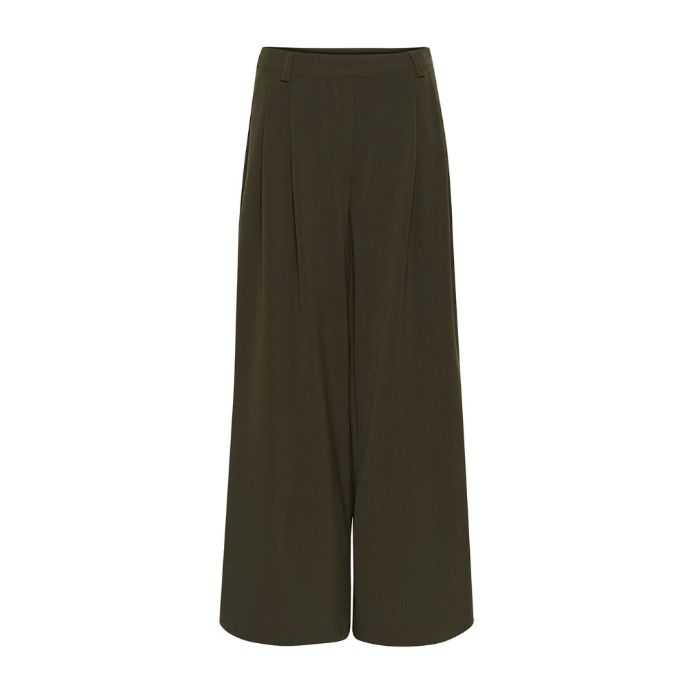 My Essential Wardrobe Wijde Hace Broek Green Dames