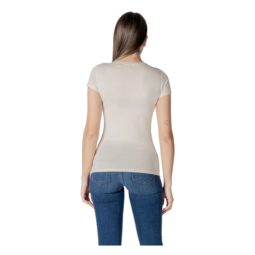 Guess Casual Ronde Hals T-shirt Beige Dames