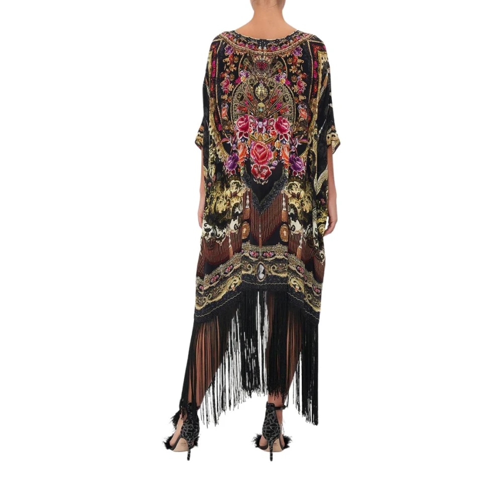 Camilla Fringe Dance Kaftan met Duende Multicolor Dames