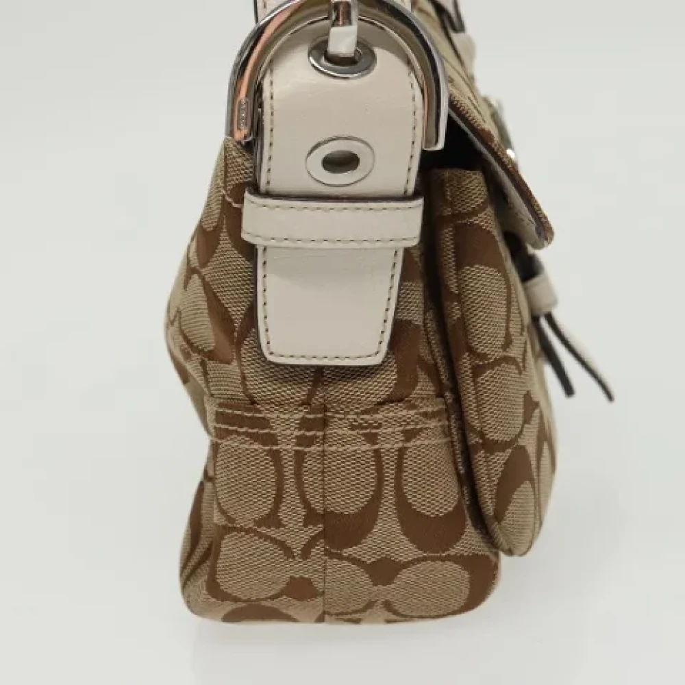 Coach Pre-owned Canvas shoulder-bags Beige Dames