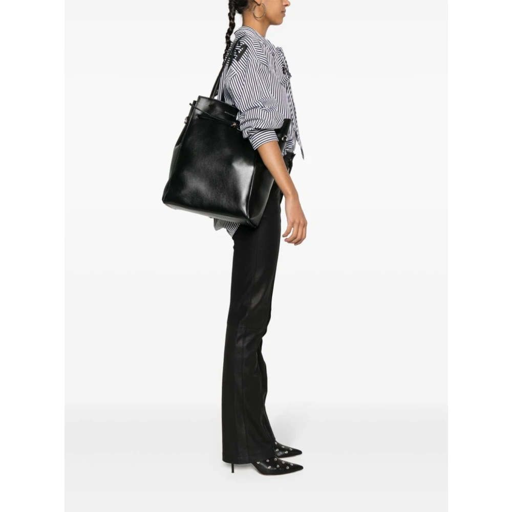 Givenchy Zwarte Leren Tote Tas Black Dames