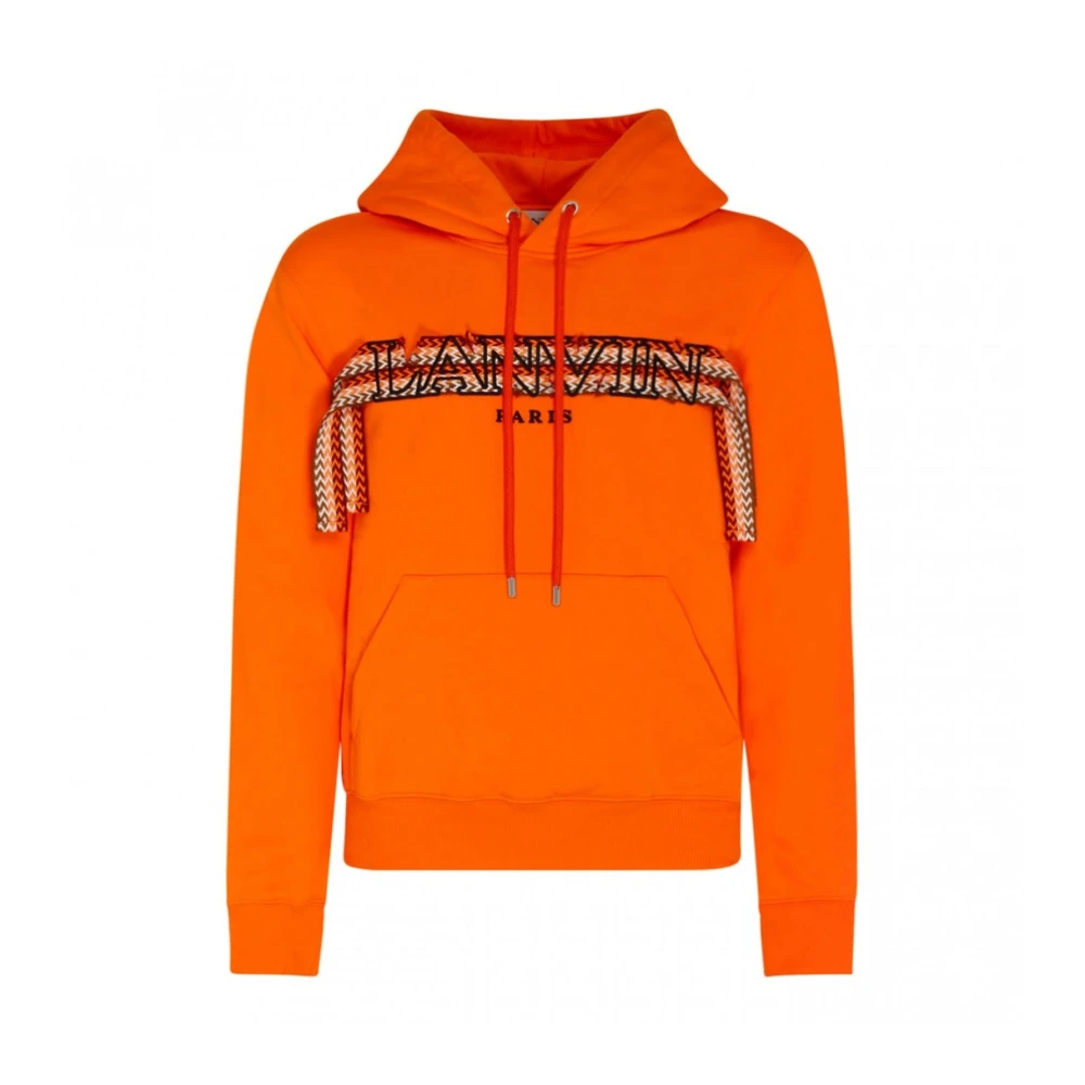 Lanvin Geborduurd Logo Sweatshirt Orange Heren