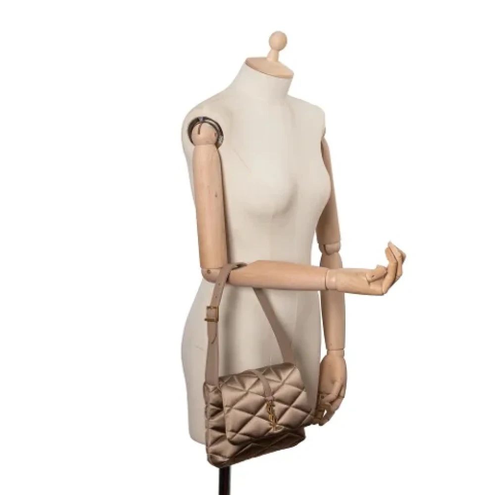 Yves Saint Laurent Vintage Pre-owned Suede handbags Brown Dames