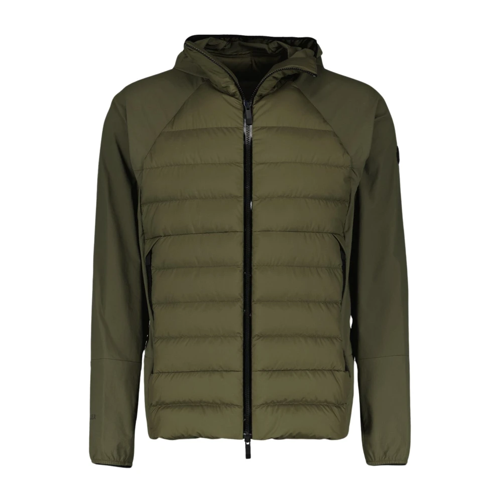 Moncler Quiltad Jacka med Hög Krage Green, Herr