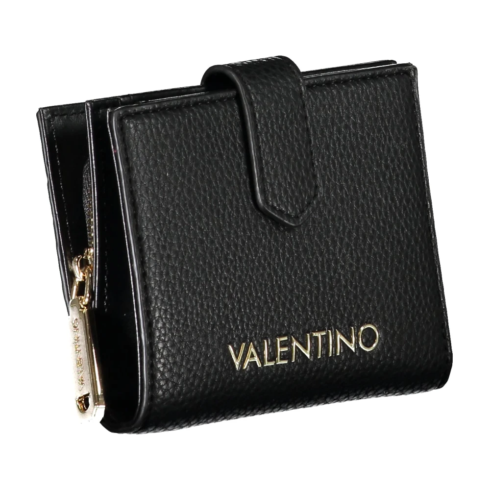 Valentino by Mario Valentino Damesportemonnee met rits- en drukknoopsluiting Black Dames