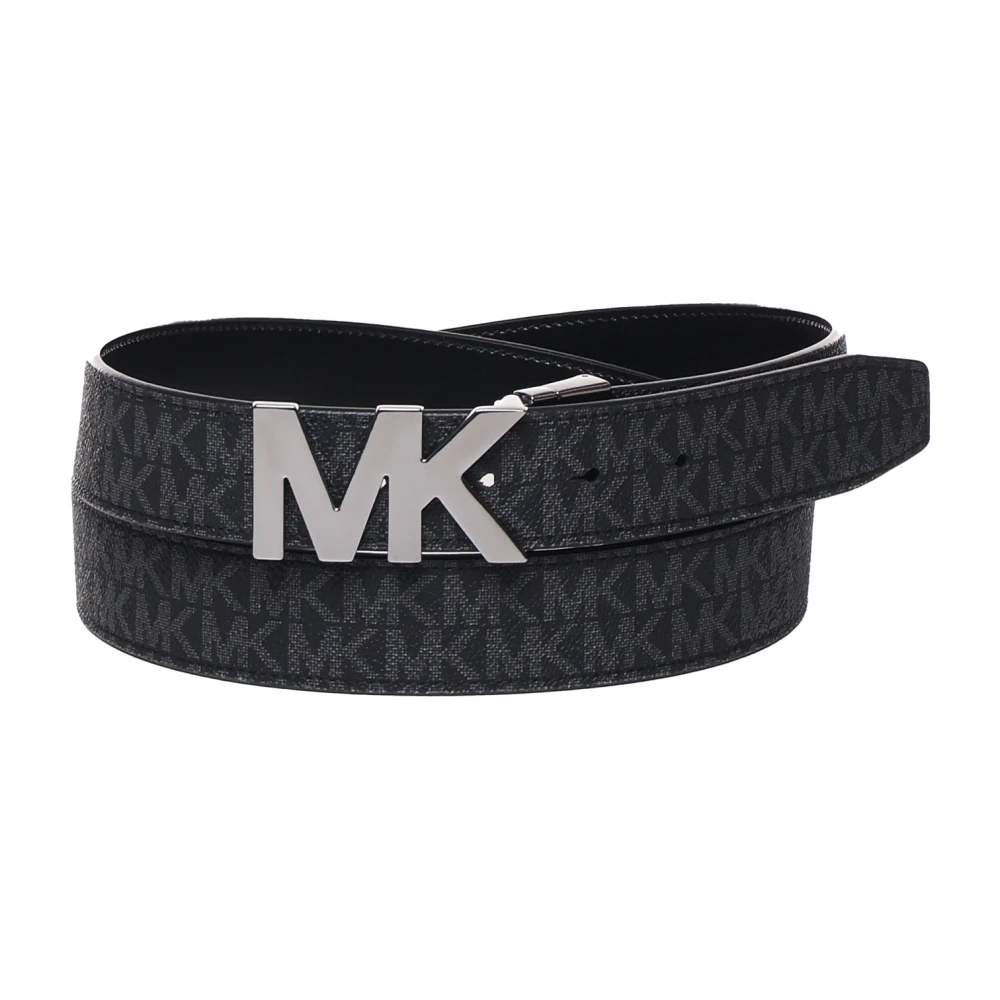Michael Kors Zwart Logo Gesp Riem Black Heren