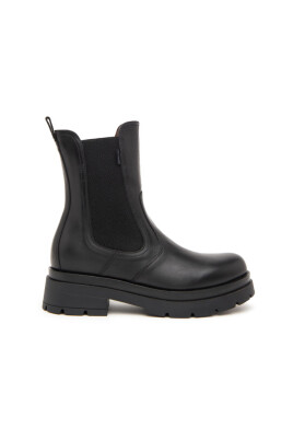 Botines Chelsea Nero Giardini Para Mujer - Piel Genuina, Suela De Goma Y Tacón Bloque