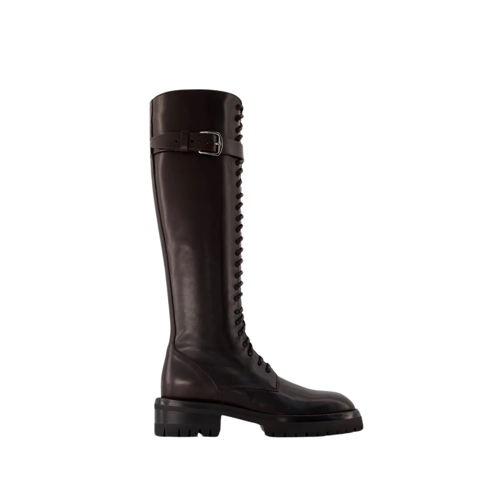 Ann Demeulemeester Bordeauxrode Leren Laarzen Lijsbet Red Dames
