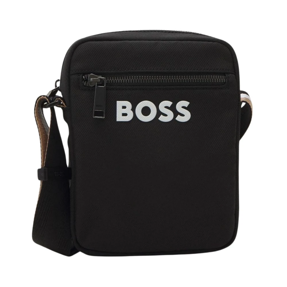 Hugo Boss Mannen Catch 3.0 Rits Tas Black Heren