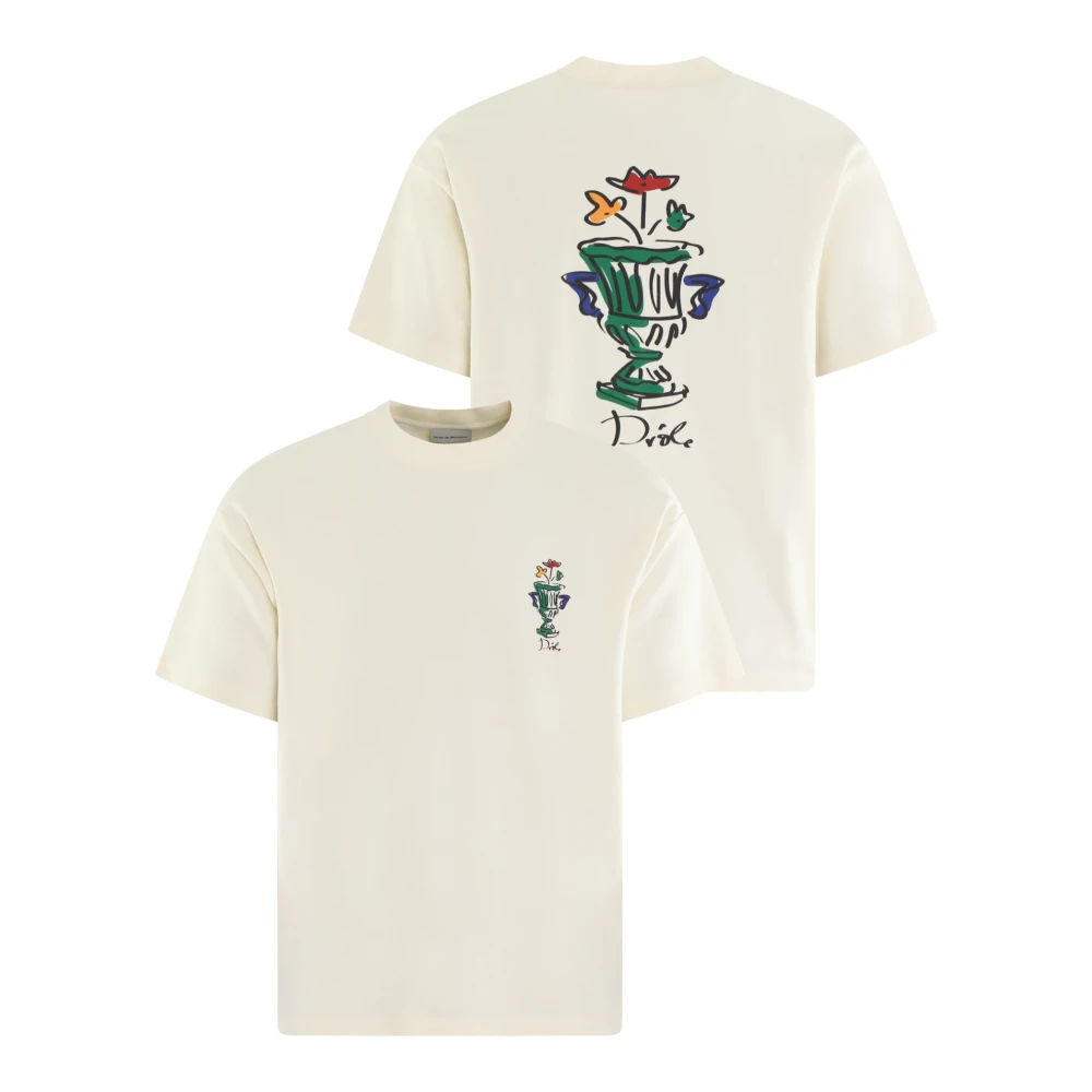 Drole de Monsieur Heren T-shirt Vaas Beige Heren