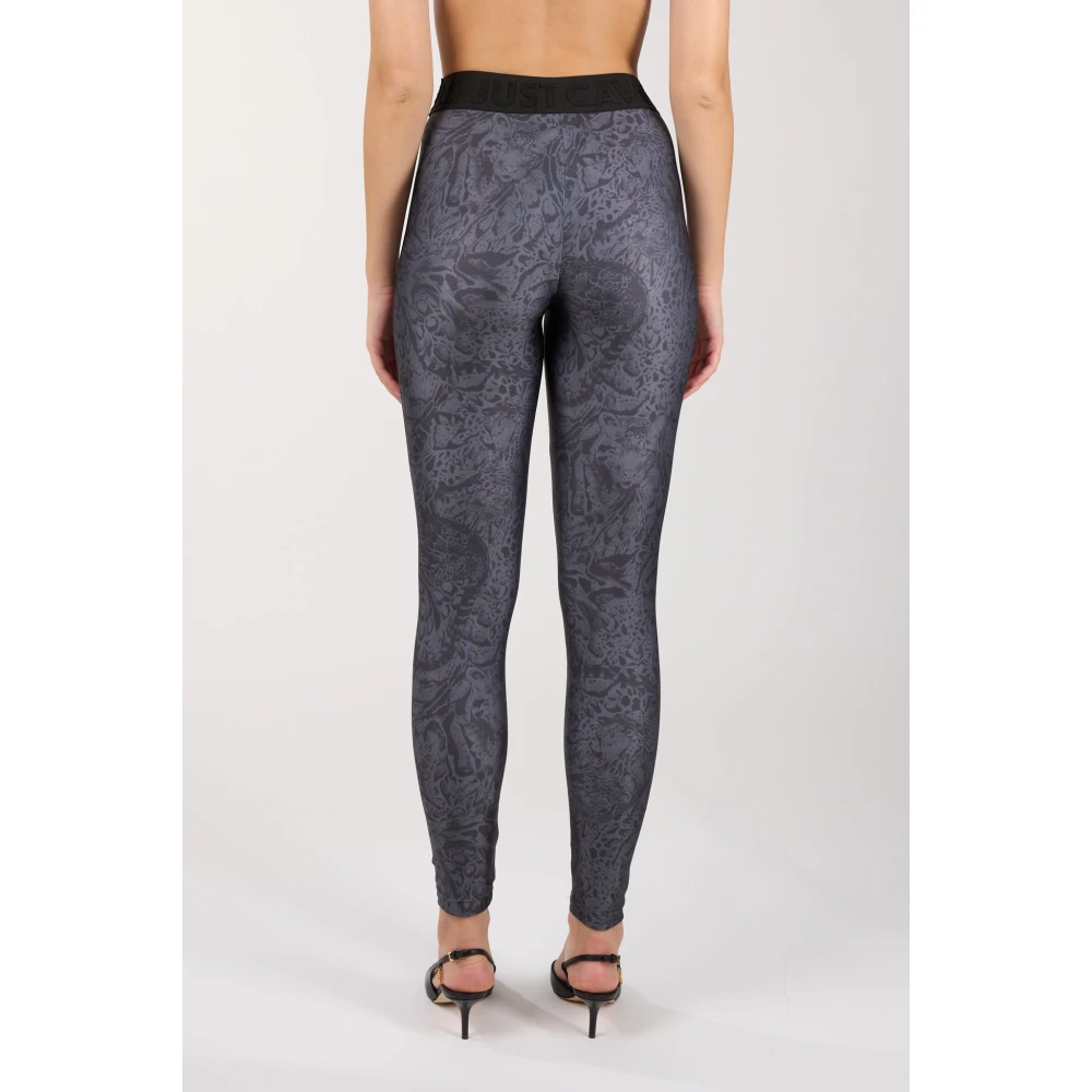 Just Cavalli Gedrukte Lycra Leggings Gray Dames